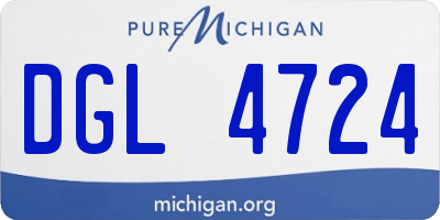 MI license plate DGL4724