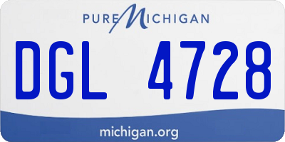 MI license plate DGL4728