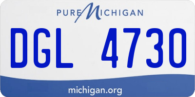 MI license plate DGL4730