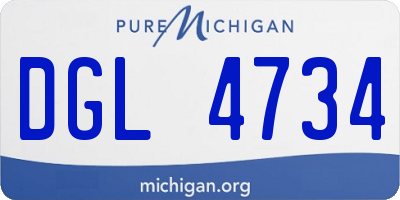 MI license plate DGL4734