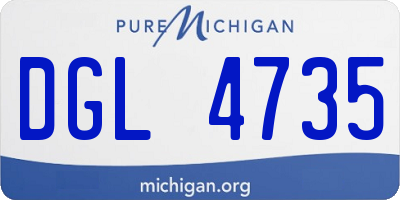 MI license plate DGL4735