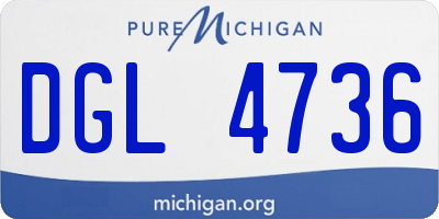 MI license plate DGL4736