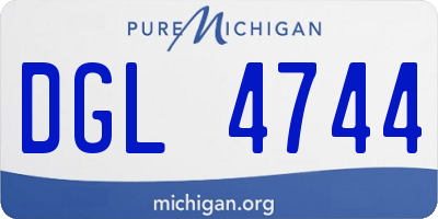 MI license plate DGL4744