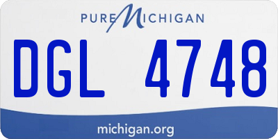 MI license plate DGL4748