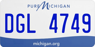 MI license plate DGL4749