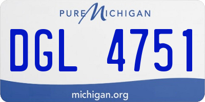 MI license plate DGL4751