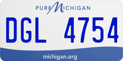 MI license plate DGL4754