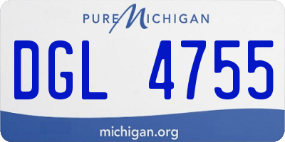 MI license plate DGL4755