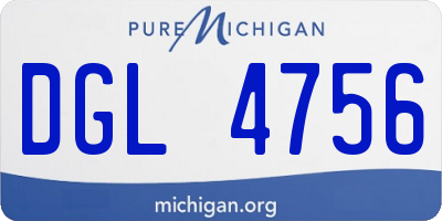 MI license plate DGL4756