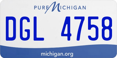 MI license plate DGL4758