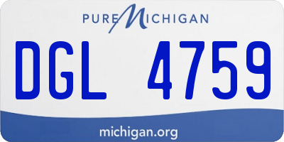 MI license plate DGL4759