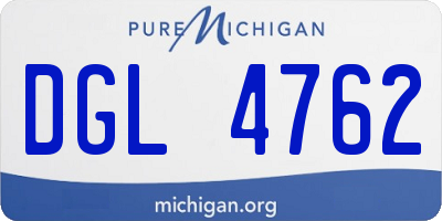 MI license plate DGL4762