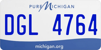 MI license plate DGL4764