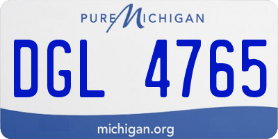 MI license plate DGL4765