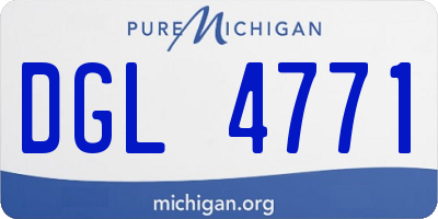 MI license plate DGL4771