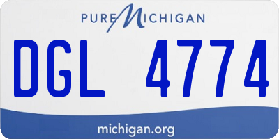 MI license plate DGL4774