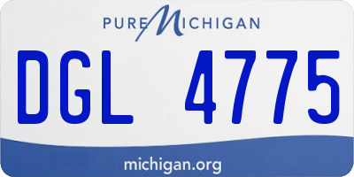 MI license plate DGL4775