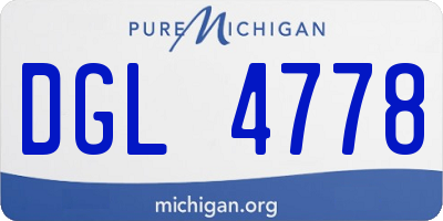 MI license plate DGL4778