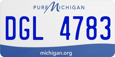 MI license plate DGL4783