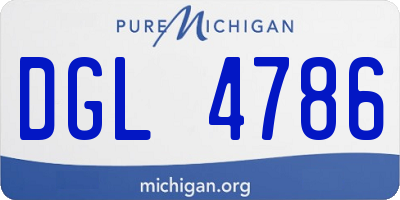 MI license plate DGL4786