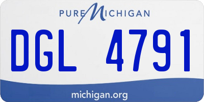 MI license plate DGL4791