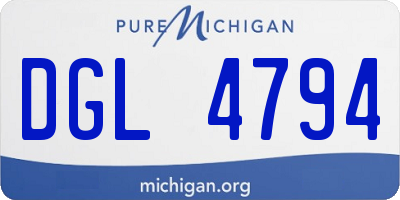 MI license plate DGL4794