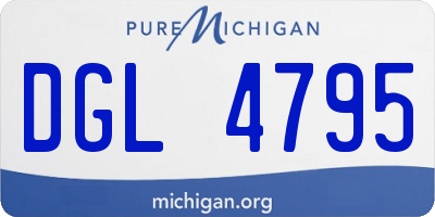 MI license plate DGL4795