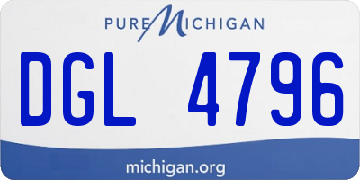 MI license plate DGL4796