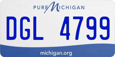 MI license plate DGL4799