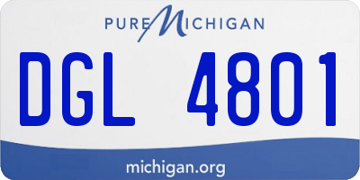 MI license plate DGL4801