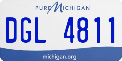 MI license plate DGL4811