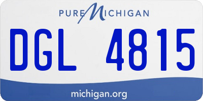 MI license plate DGL4815