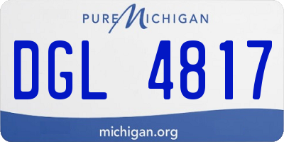 MI license plate DGL4817