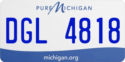 MI license plate DGL4818