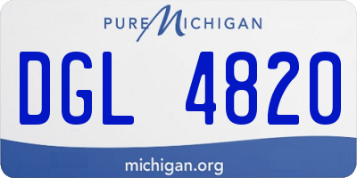 MI license plate DGL4820