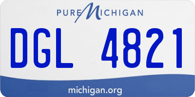 MI license plate DGL4821