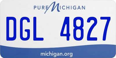 MI license plate DGL4827