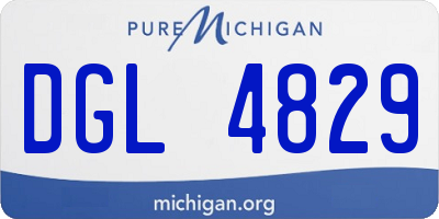MI license plate DGL4829