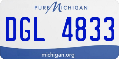 MI license plate DGL4833