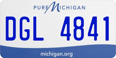 MI license plate DGL4841