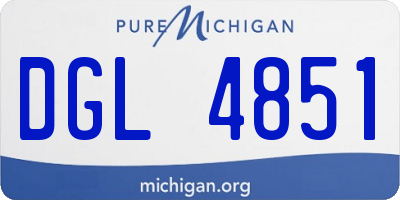 MI license plate DGL4851