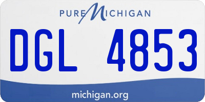 MI license plate DGL4853