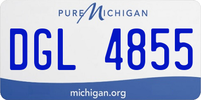 MI license plate DGL4855