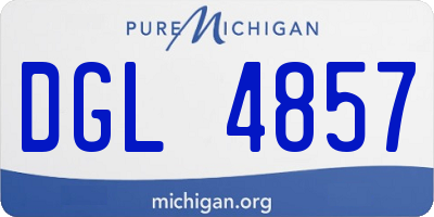 MI license plate DGL4857