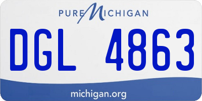 MI license plate DGL4863