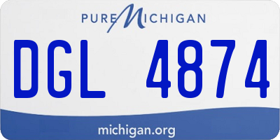 MI license plate DGL4874