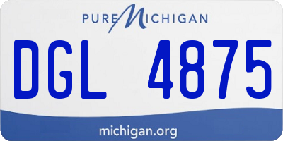 MI license plate DGL4875
