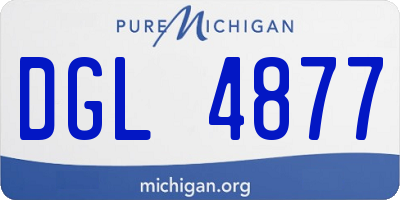 MI license plate DGL4877