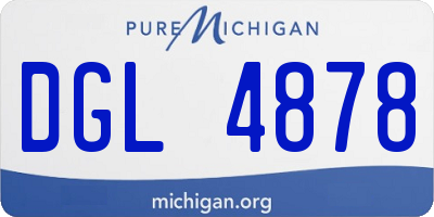MI license plate DGL4878