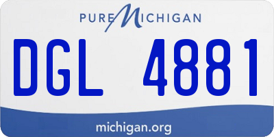 MI license plate DGL4881